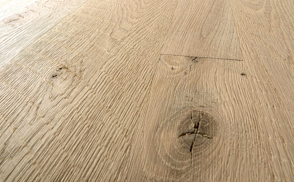 White oak hardwood flooring with 3d texture close up.