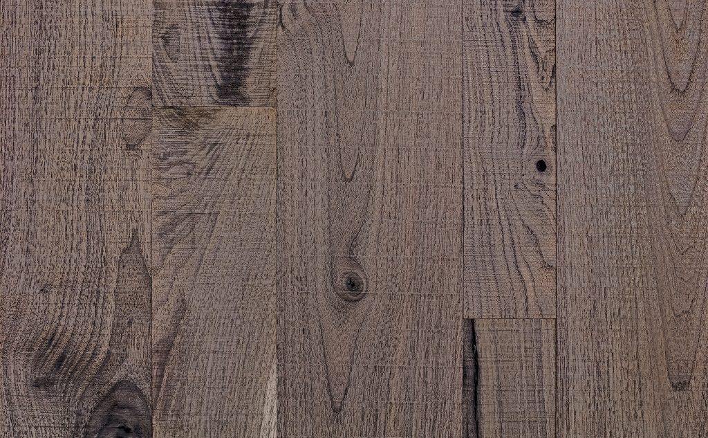Walnut hardwood flooring with band sawn texture.