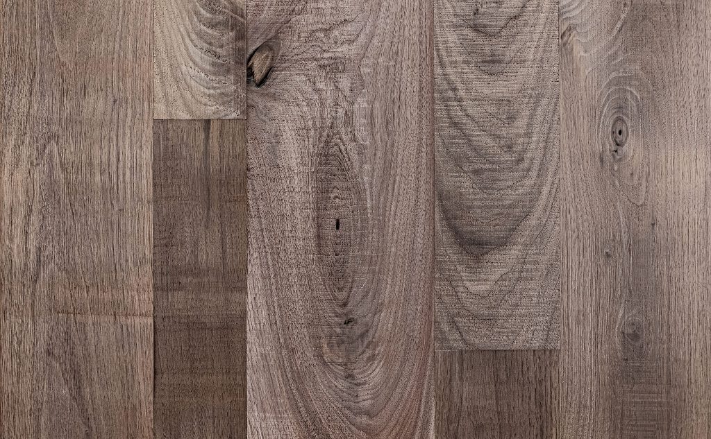 Walnut hardwood flooring with double decker texture.