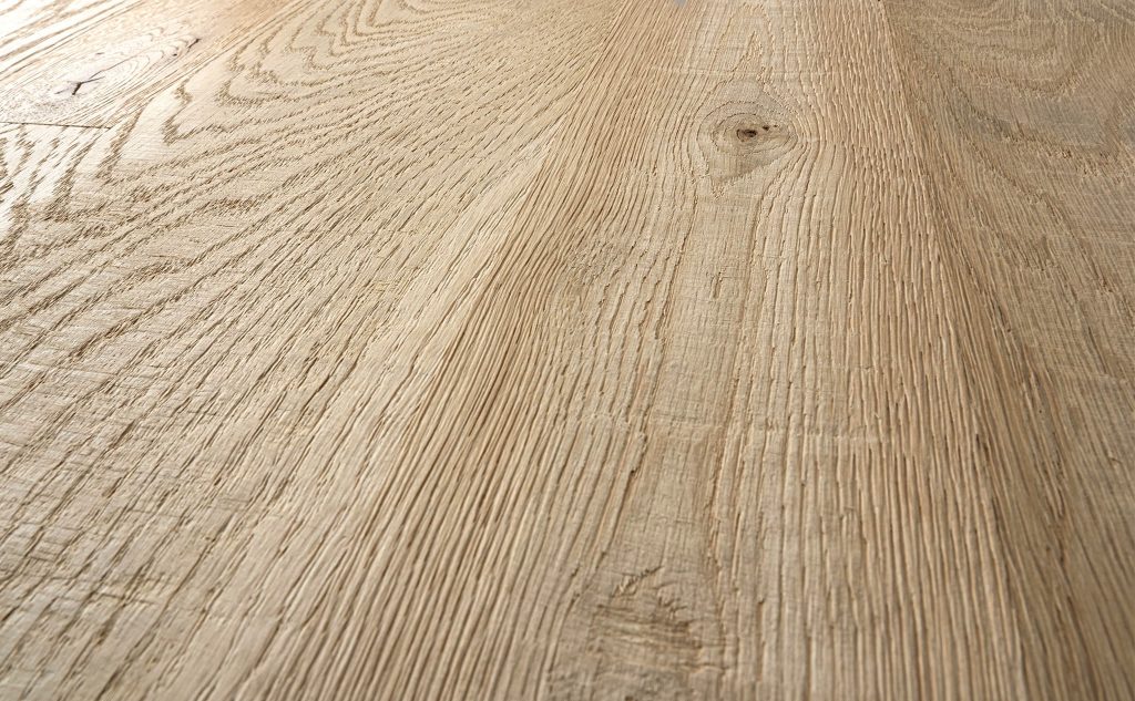 White oak hardwood flooring with double decker texture close up
