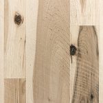 Hickory hardwood flooring with skip sawn texture.