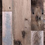 Antique oak hardwood flooring with weathered texture.