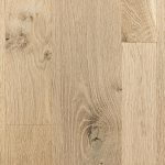 White oak hardwood flooring with wire brushed texture.